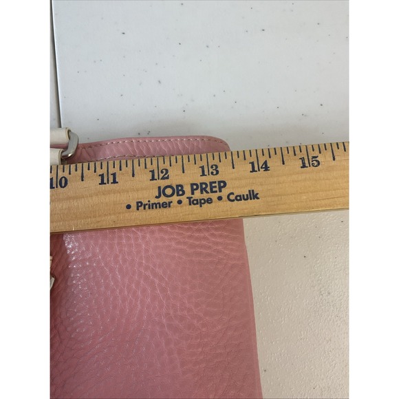 Vtg Coach Hamilton Pebbled Leather Book Tote Shoulder Handbag Purse Pink Cream - Picture 10 of 12